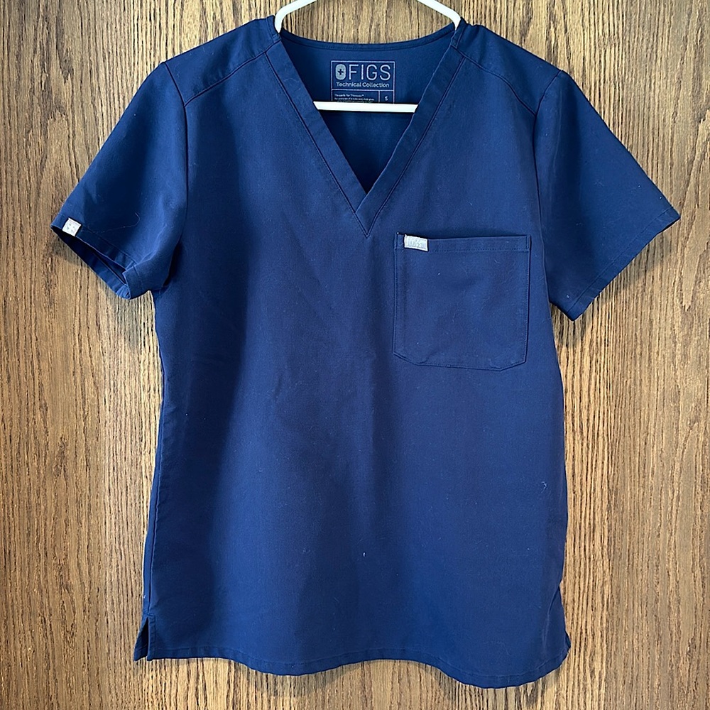Figs Navy Blue Short Sleeve Tee
